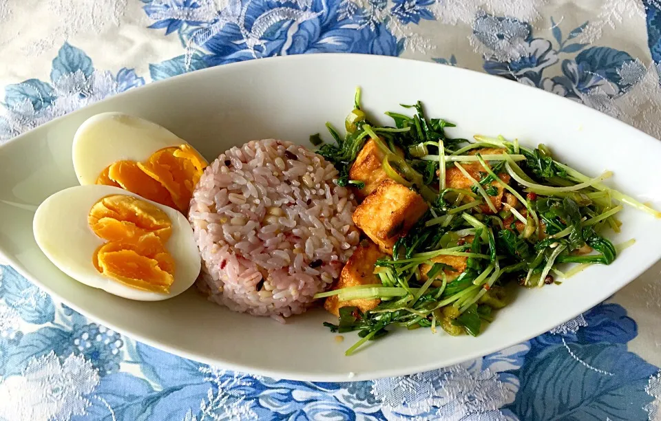 朝ごはん 厚揚げのネギ水菜あん 実山椒入り|Ayuさん