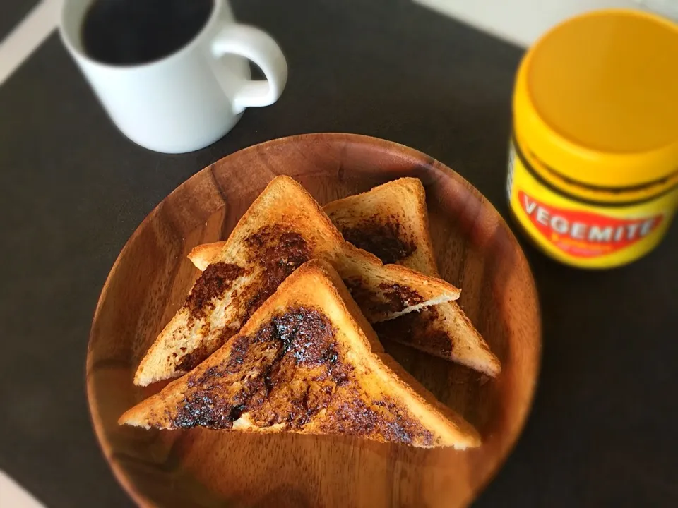 Snapdishの料理写真:Quick Breakfast Vegemite on toast with Organic FairTrade Mexican Coffee|Samuel Naylorさん