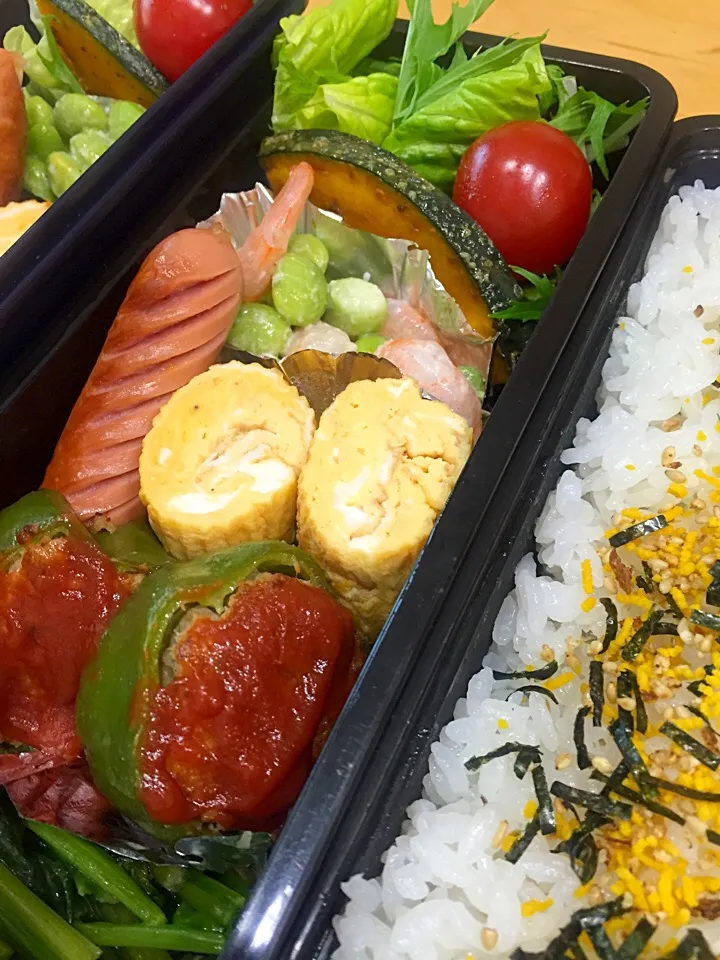 Snapdishの料理写真:今日の親父弁当！|沖縄「ピロピロ」ライフさん