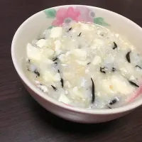 蒸し鶏とひじきの豆腐粥|yucanoさん