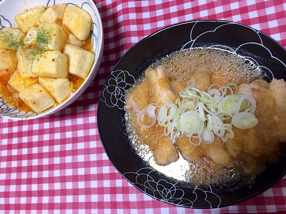 Snapdishの料理写真:とうふチリ♡チキンおろし煮|まゅみんさん