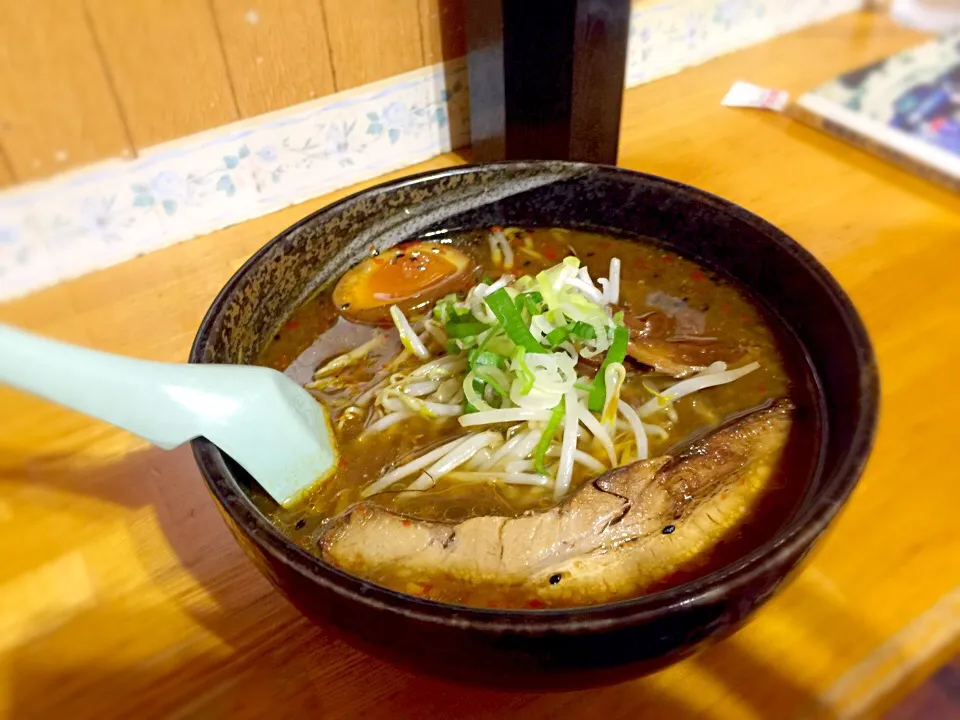 旭川ラーメンの黒味噌ラーメン✨|kasuminteaさん