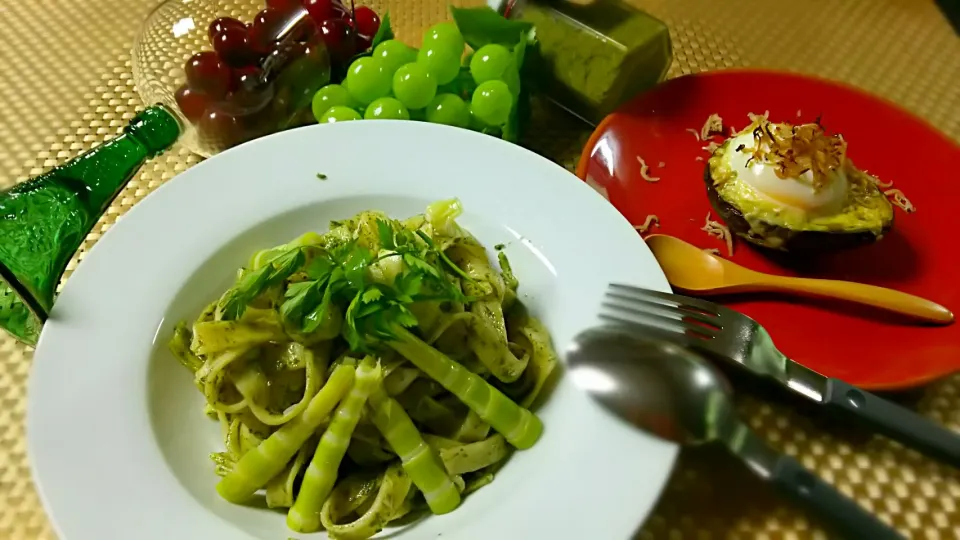 キムカフェ☕芹のジェノベーゼパスタ🍝|キム姉さん