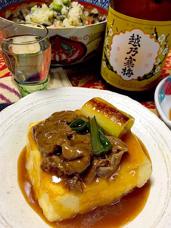 Snapdishの料理写真:✨肉豆腐✨ 今日は日本酒 冷やしてました⤴︎✨|七味さん