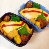 今日のお兄ちゃん2人弁当〜💕