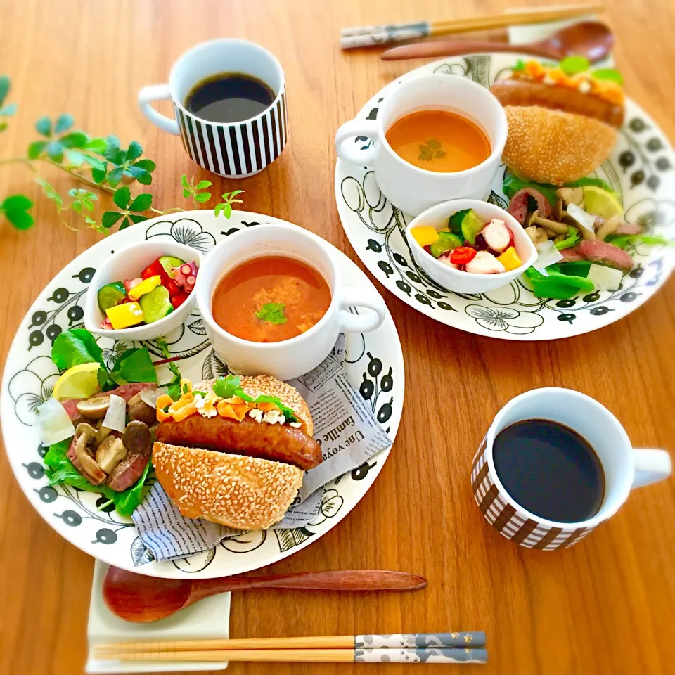 おうちカフェ風ワンプレートランチ|はりねずみさん