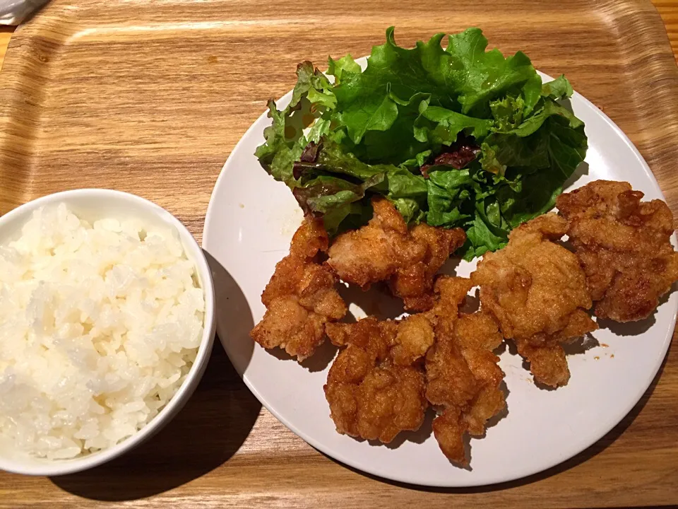 鶏もも唐あげ定食(しょうゆ)|T. Wonderさん