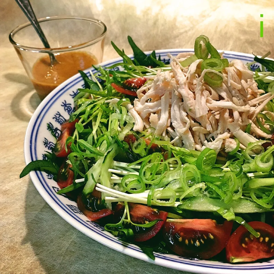 Snapdishの料理写真:koji toyodaさんの料理 棒棒鶏 コーズバージョン 【Shredded chicken with spicy sesame sauce】|izoomさん