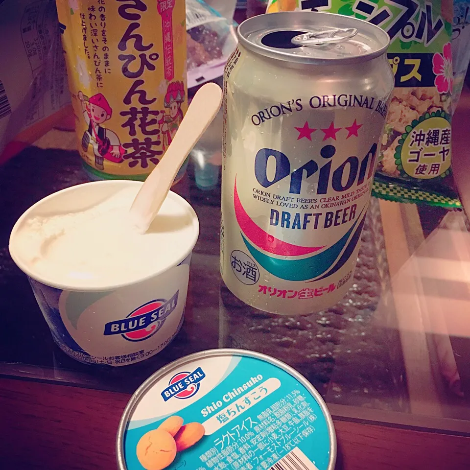 Snapdishの料理写真:OKINAWA NIGHT🍺🍨🌟|leeさん