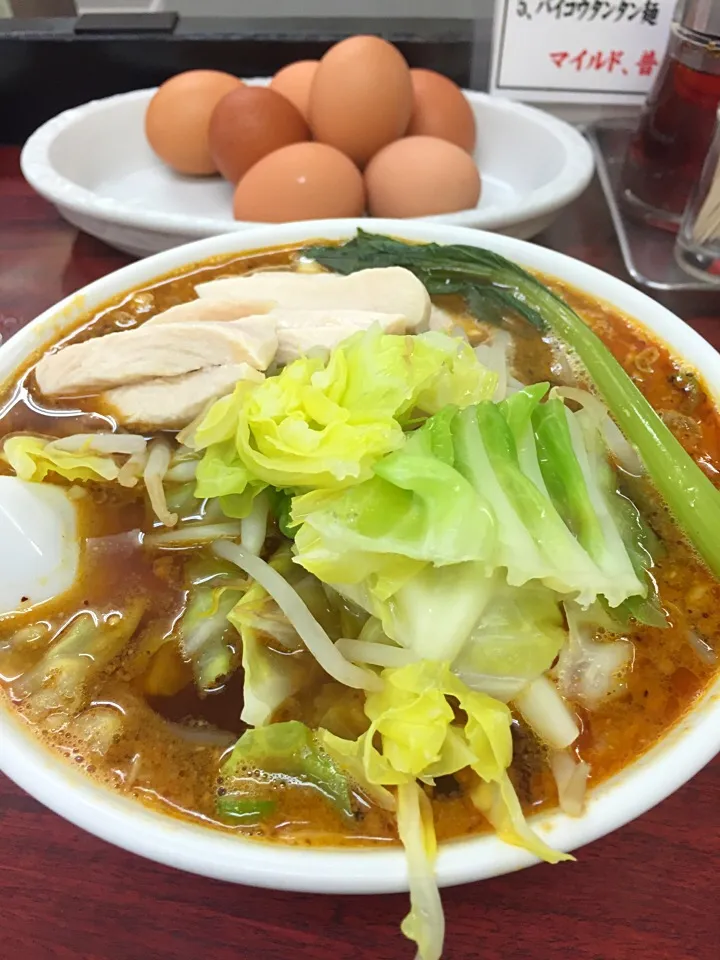 我流担担麺竹子 バンバンジー担担麺野菜のせ|よだみなさん