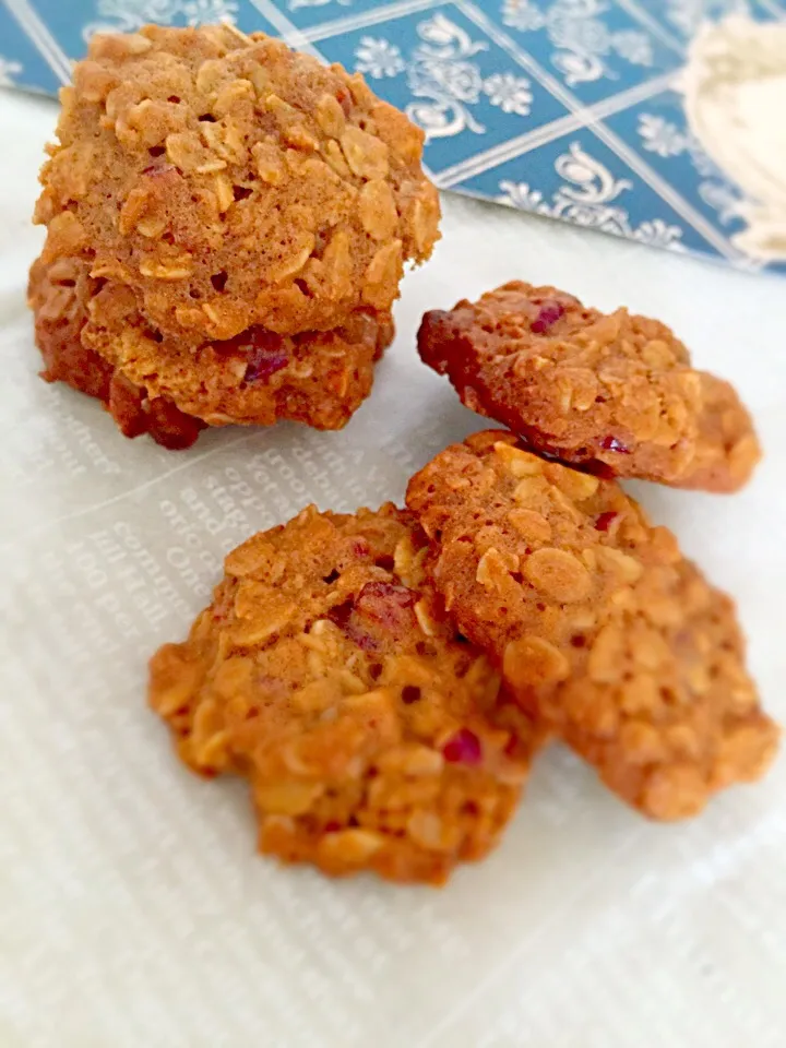 Cranberries Maple Oatmeal Cookies|Tari's Kitchenさん