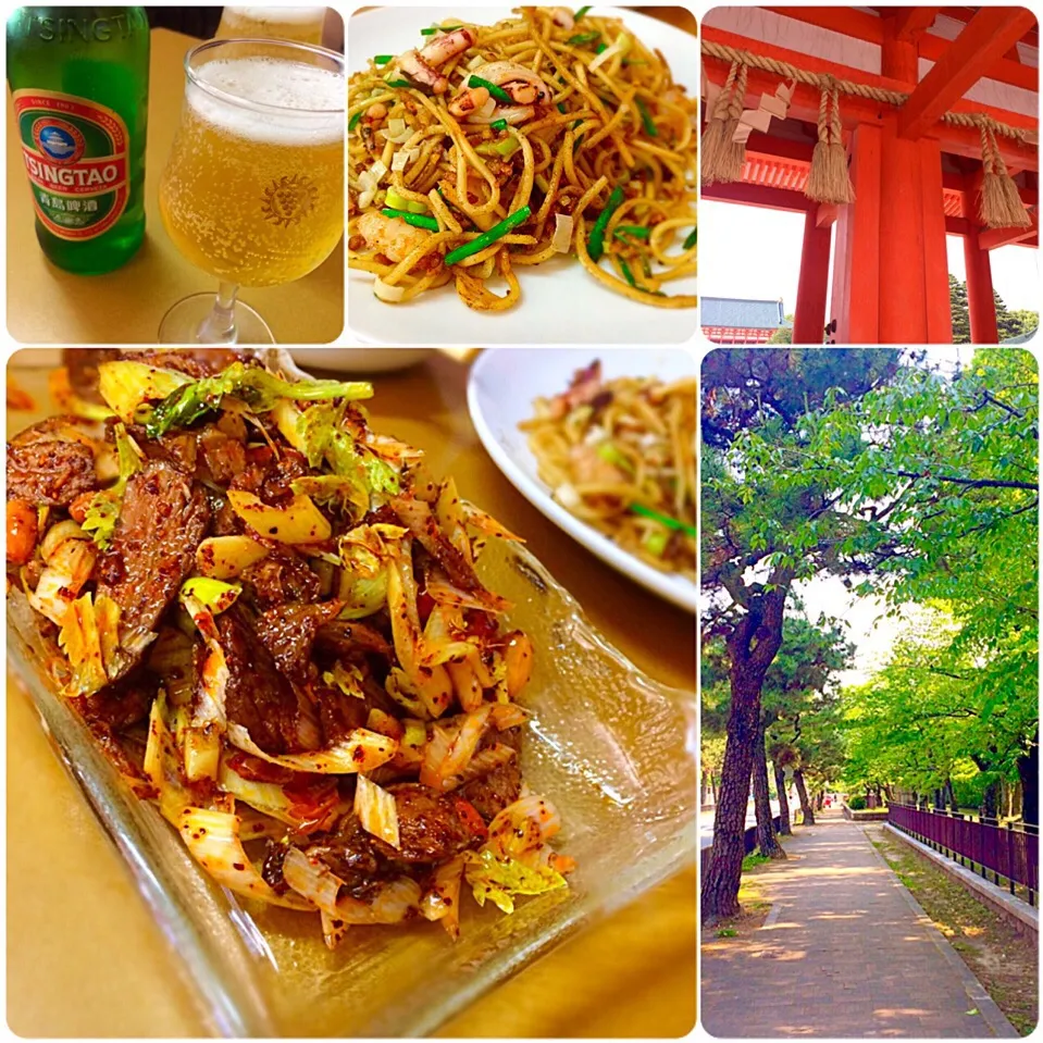 Lunch BeeR〜♡ Spicy sichuan beef, Fried noodles 京都🌿|angiee♡さん