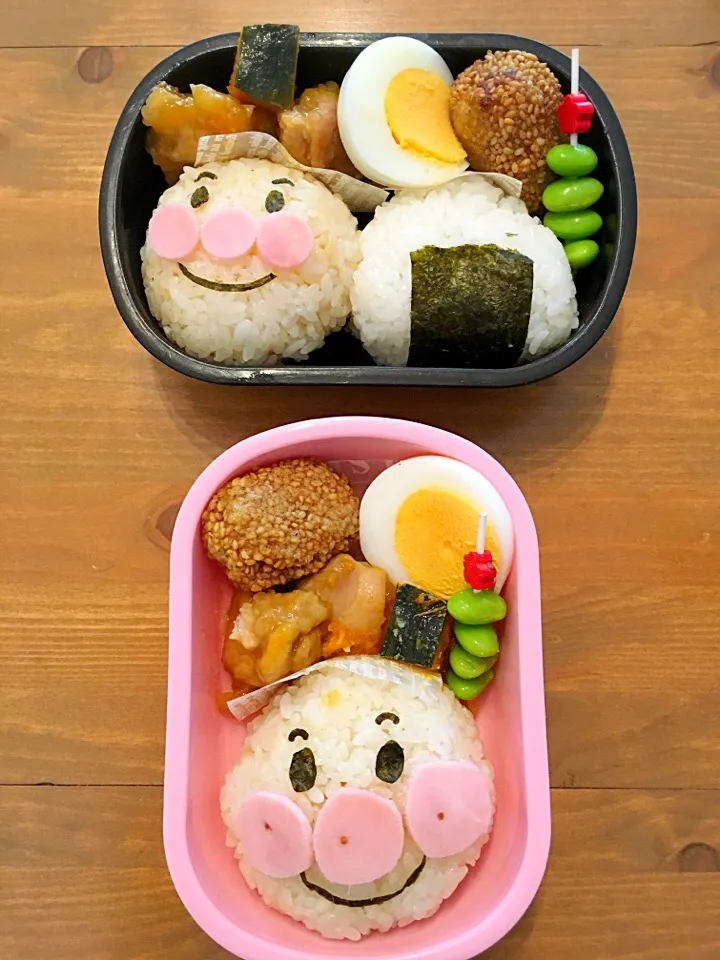 Snapdishの料理写真:5/19 兄妹弁当（年長＆年少）|くーまんもんさん