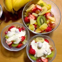 Fresh fruit salad 🍎🍓🍇🍍🍌 #creamandyogurtdressing|Melba Teresa J. Faustino-Villanuevaさん