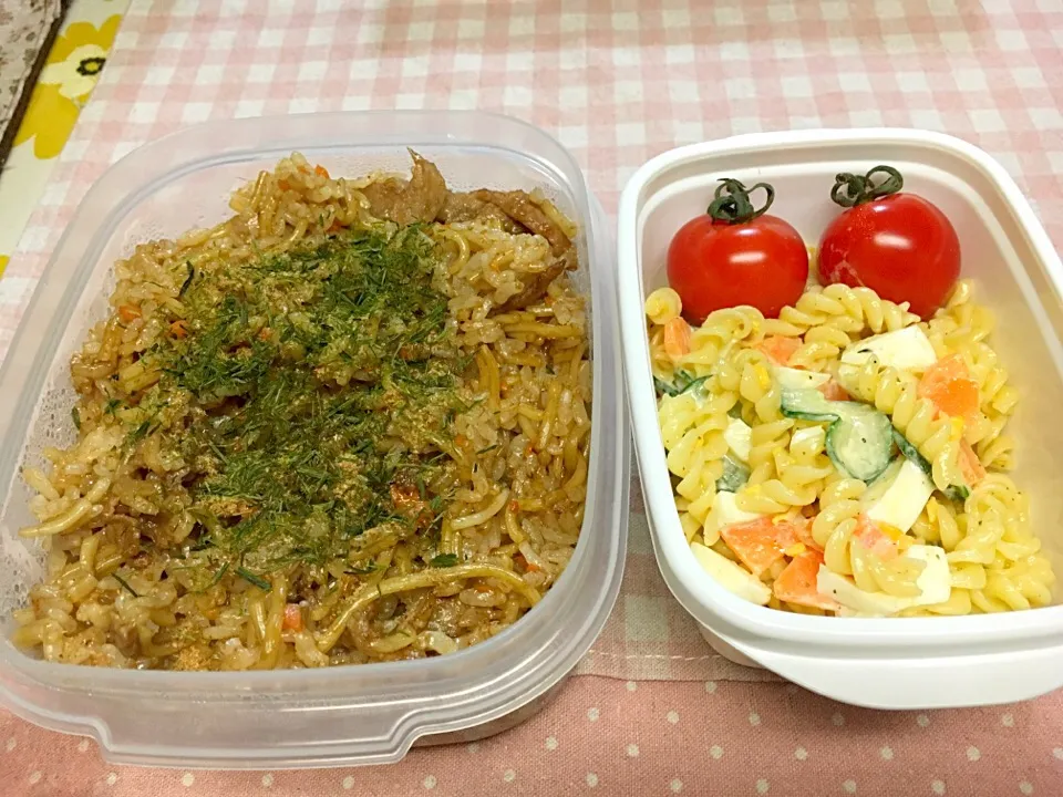 そば飯、マカロニサラダ|あゆみさん