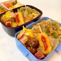 今日のお兄ちゃん2人弁当〜と私も弁当〜✨