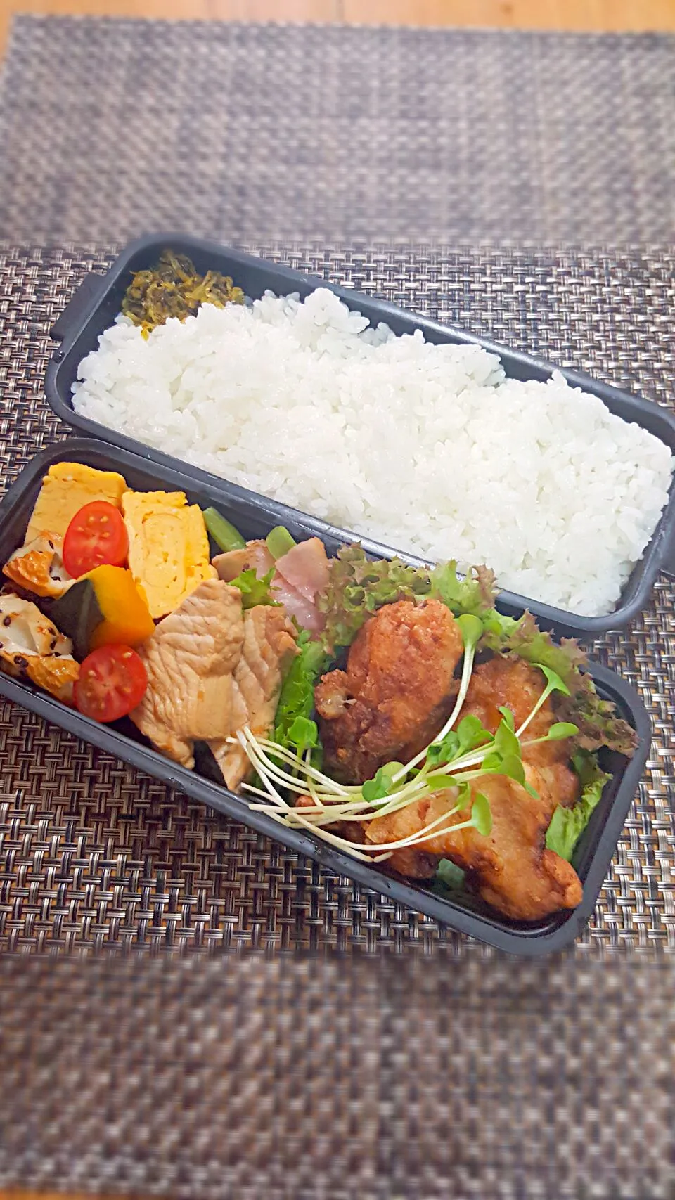 今日のお弁当❕唐揚げ🐔🐔🐔|クッキングオヤジさん