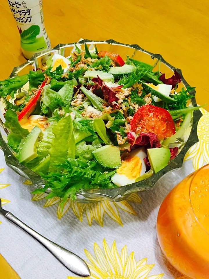 Vegetable Salad & Carrot,Apple,Orange Juice|Jane M. Kokubuさん