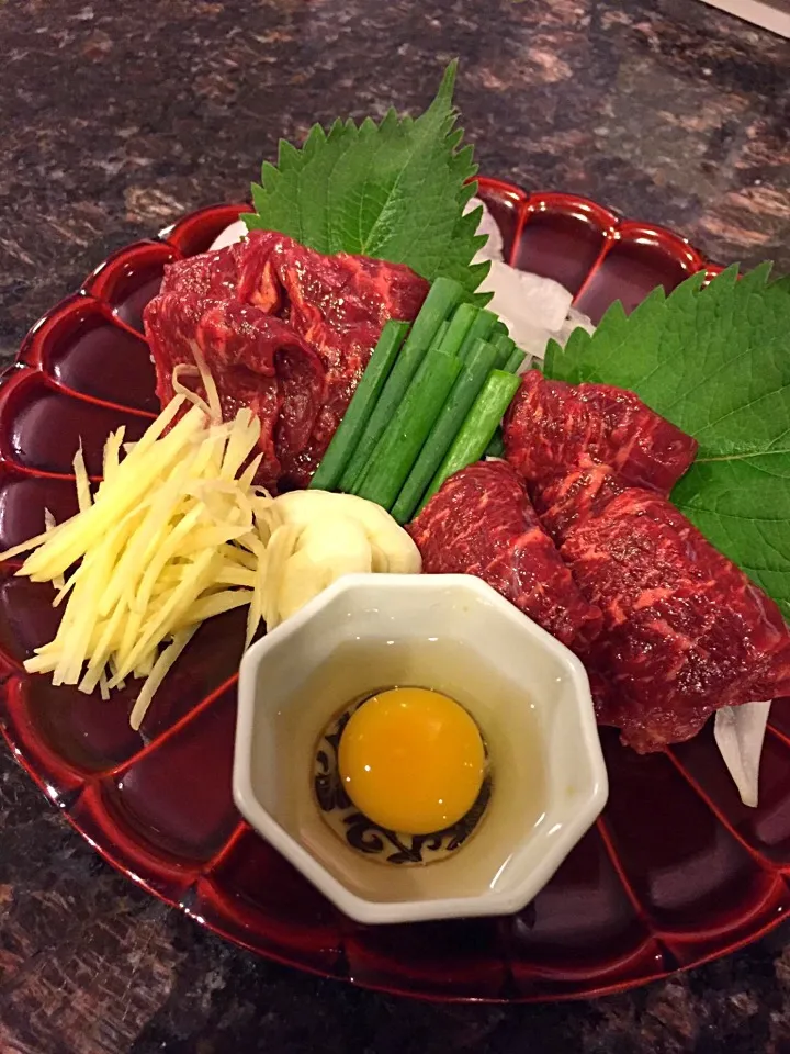 Snapdishの料理写真:馬刺し定食(◍•ᴗ•◍)❤️|💍ごはん🍚さん