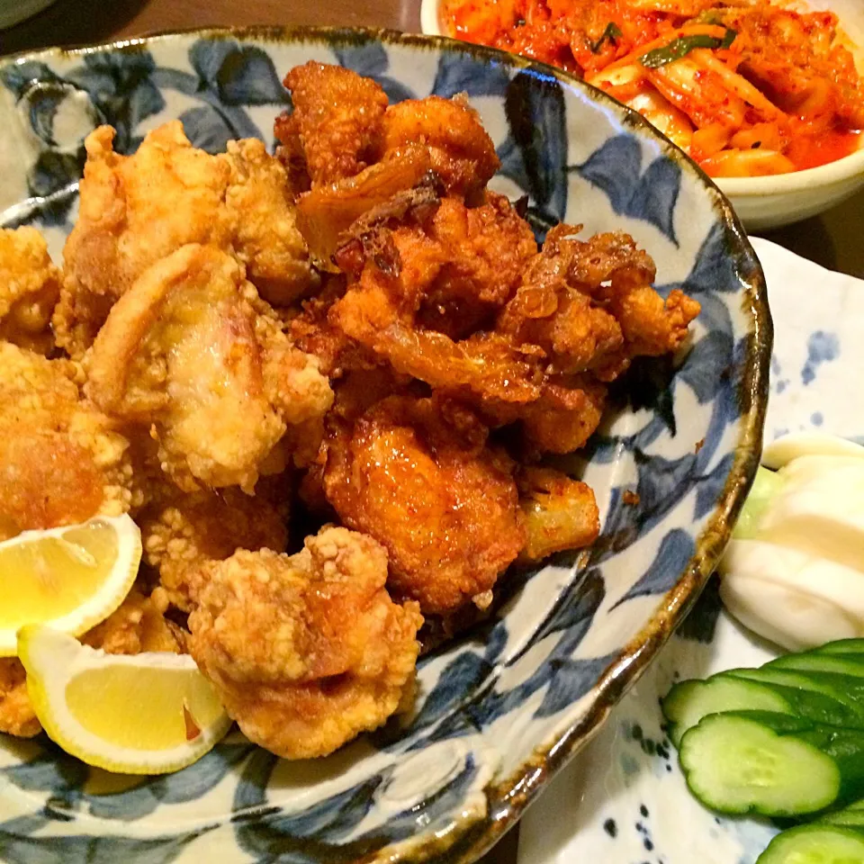 母の味💕醤油&キムチ唐揚げ😋|ばん。さん