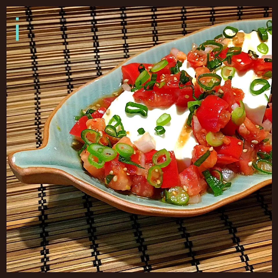 あいさんの料理 さっぱりトマトダレがけ冷ややっこ 【Tofu dressed w/ diced tomato sauce】|izoomさん