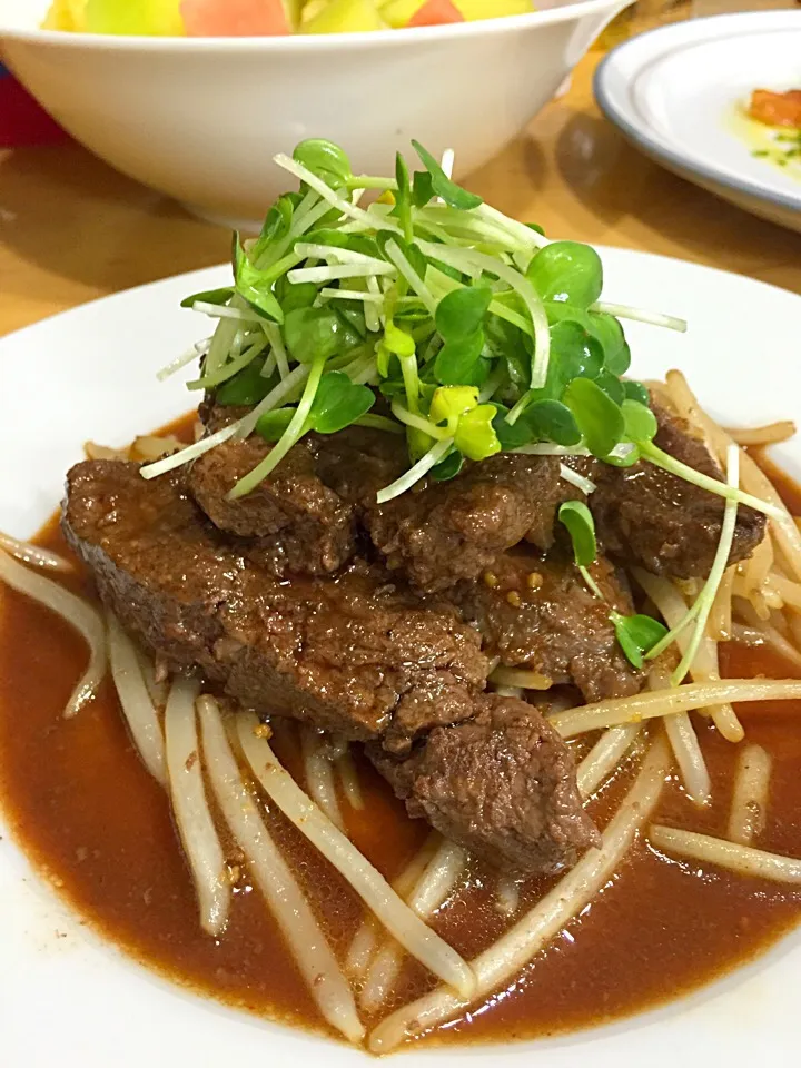 牛モモ肉のさっと煮|沖縄「ピロピロ」ライフさん