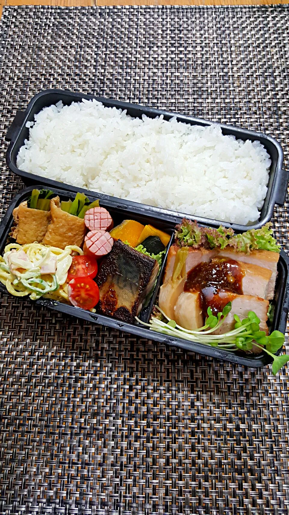 今日のお弁当❕豚角煮で～～す、🐷🐷|クッキングオヤジさん