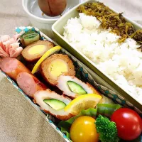 Snapdishの料理写真:5-24   『お弁当』|ルーピー🤐ど素人につき色々な面で勘弁して下さい。8歳の娘と夫と猫と犬とメダカと私の生活🤔さん