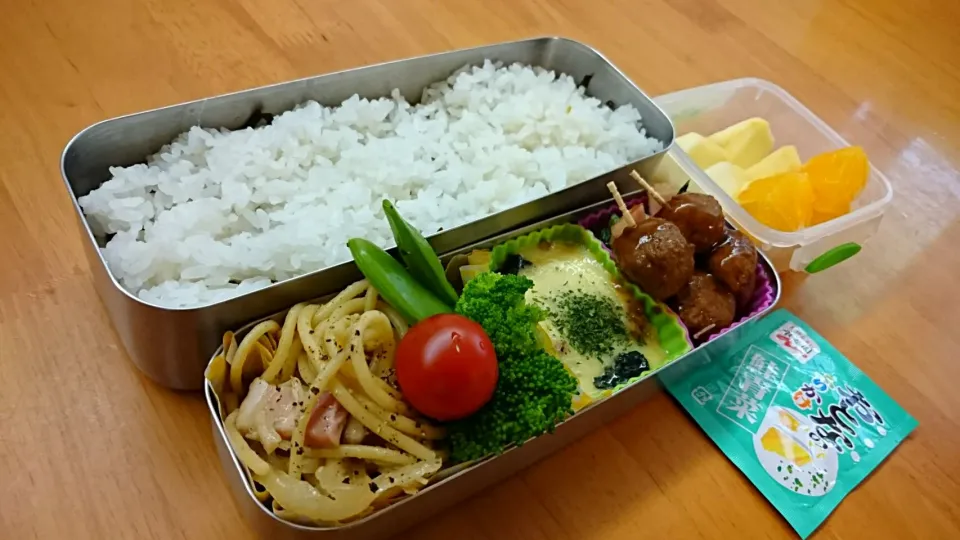 5月24日和風スパゲティとホウレン草チーズ焼き弁当|あけみさん