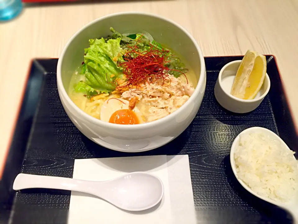 Snapdishの料理写真:塩白湯鶏そば🍜|マニラ男さん