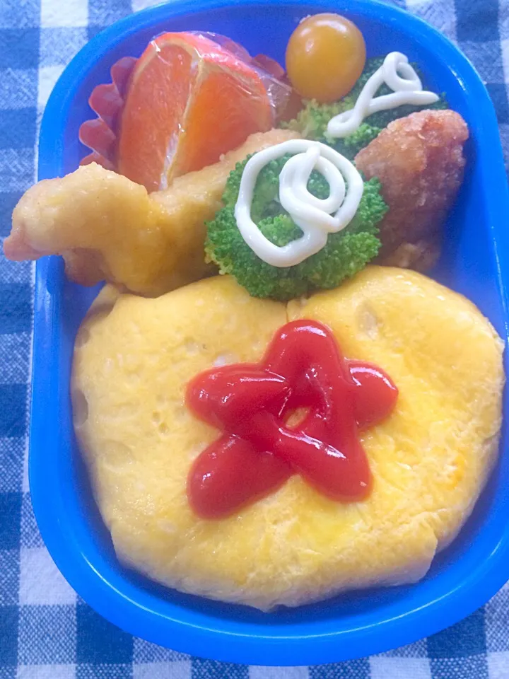 Snapdishの料理写真:Lunch box☆omelet w/a filling of pilaf⭐️ｵﾑﾗｲｽ弁当|🌈Ami🍻さん