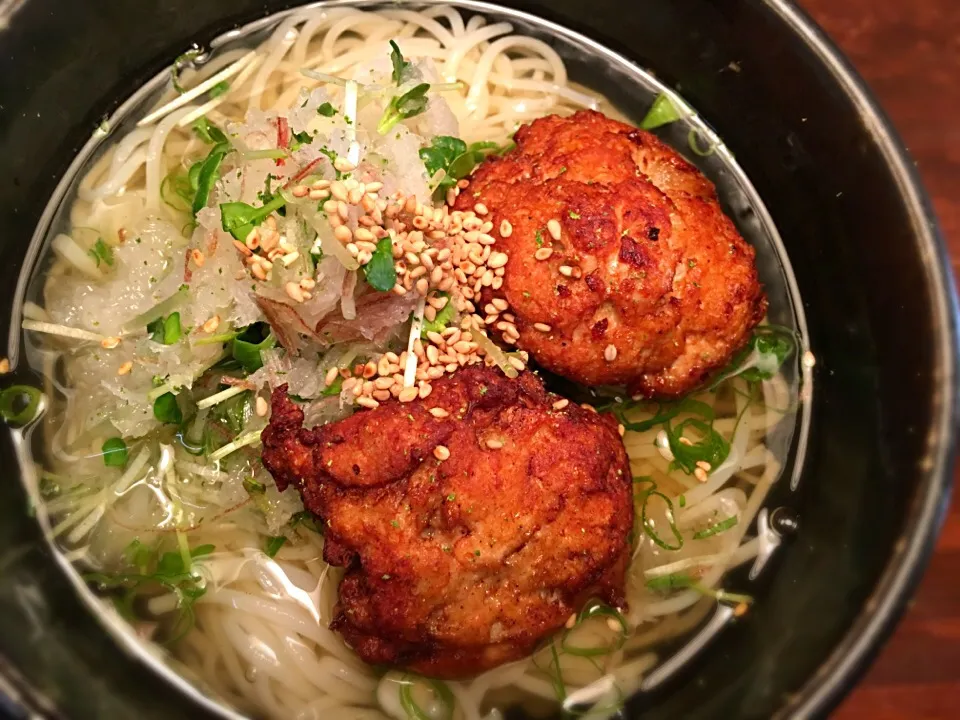 鮪の揚げつみれ薬味おろしそうめん3|半田手延べそうめんの店 阿波や壱兆さん