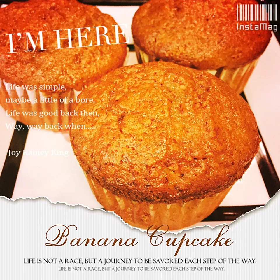 🍌Banana Cupcake 
バナナカップケーキ
✨（ココア入り）✨|🌸Emery Mさん