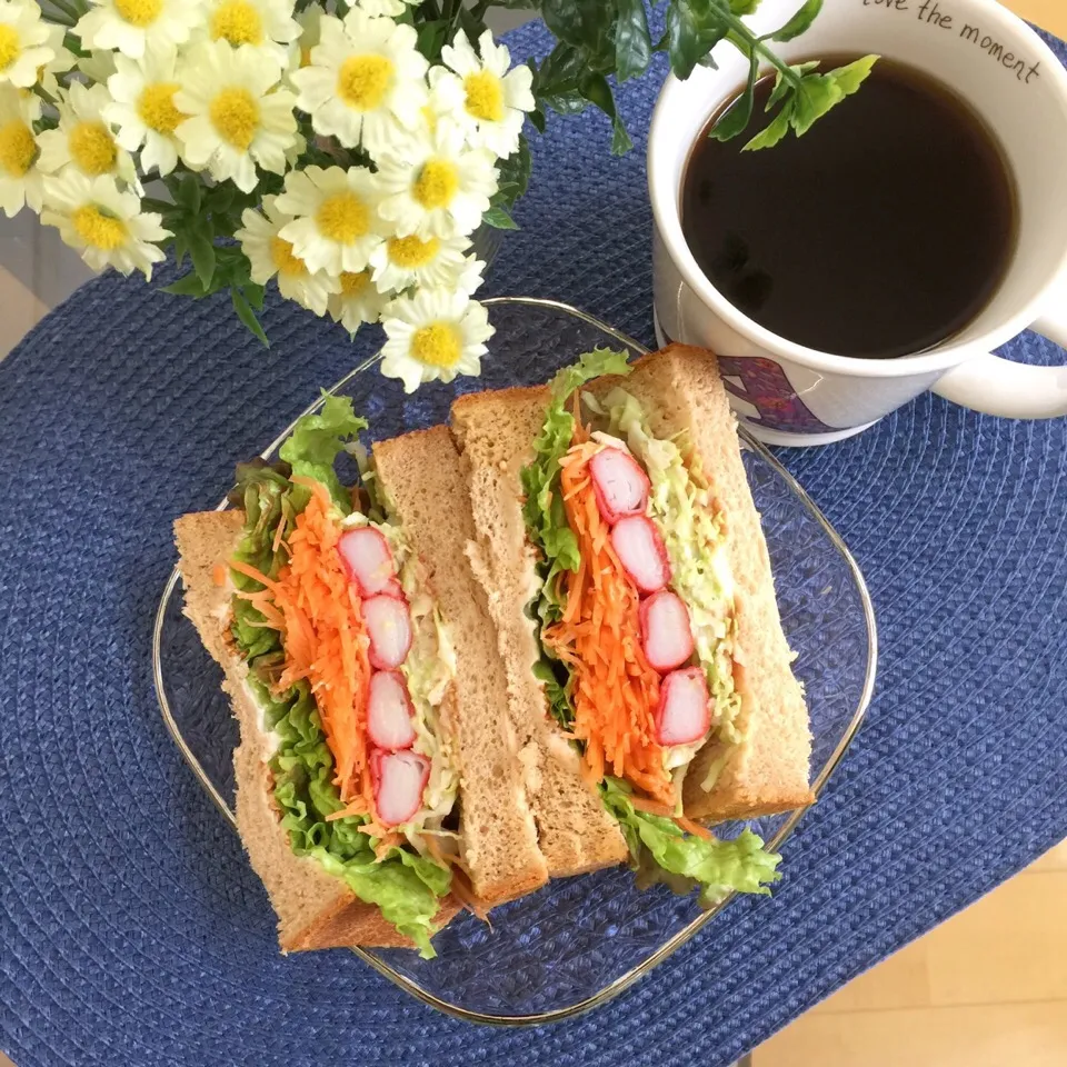 5/24❤︎かにカマ&クリームチーズオーロラソース野菜サンド❤︎|Makinsさん