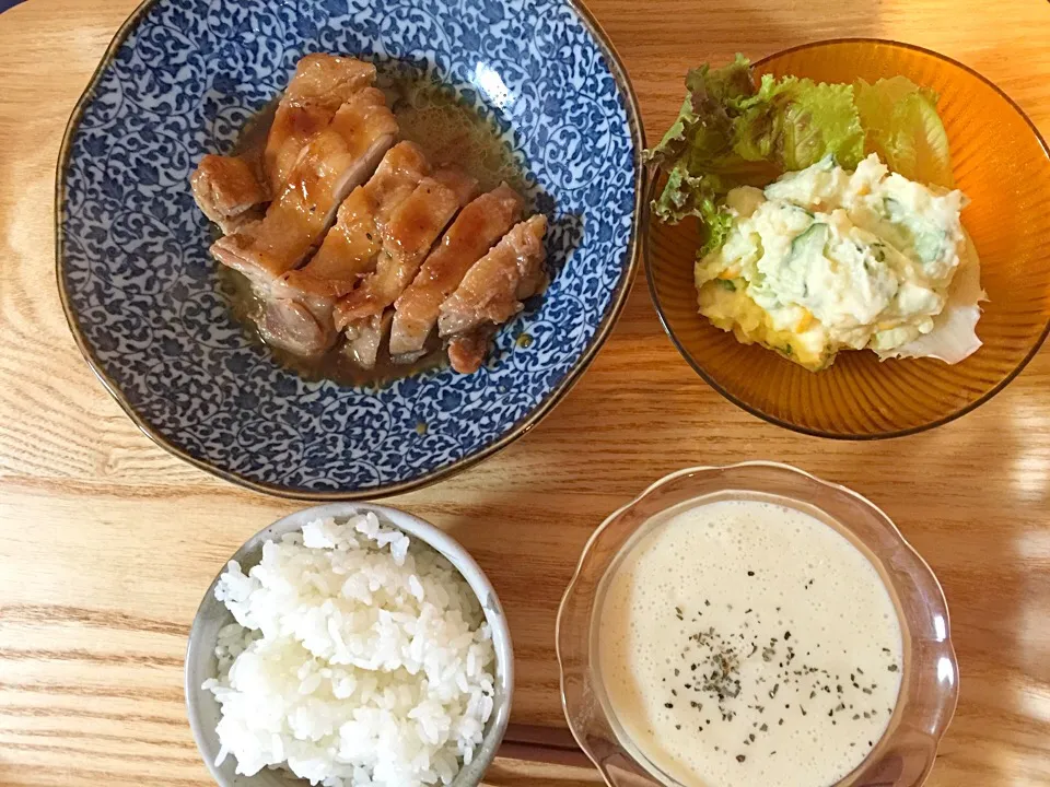 照焼チキン、ポテサラ、ビシソワーズ✧*|Makiさん