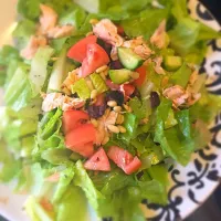 Greek salad with Salmon|Geri Wardさん