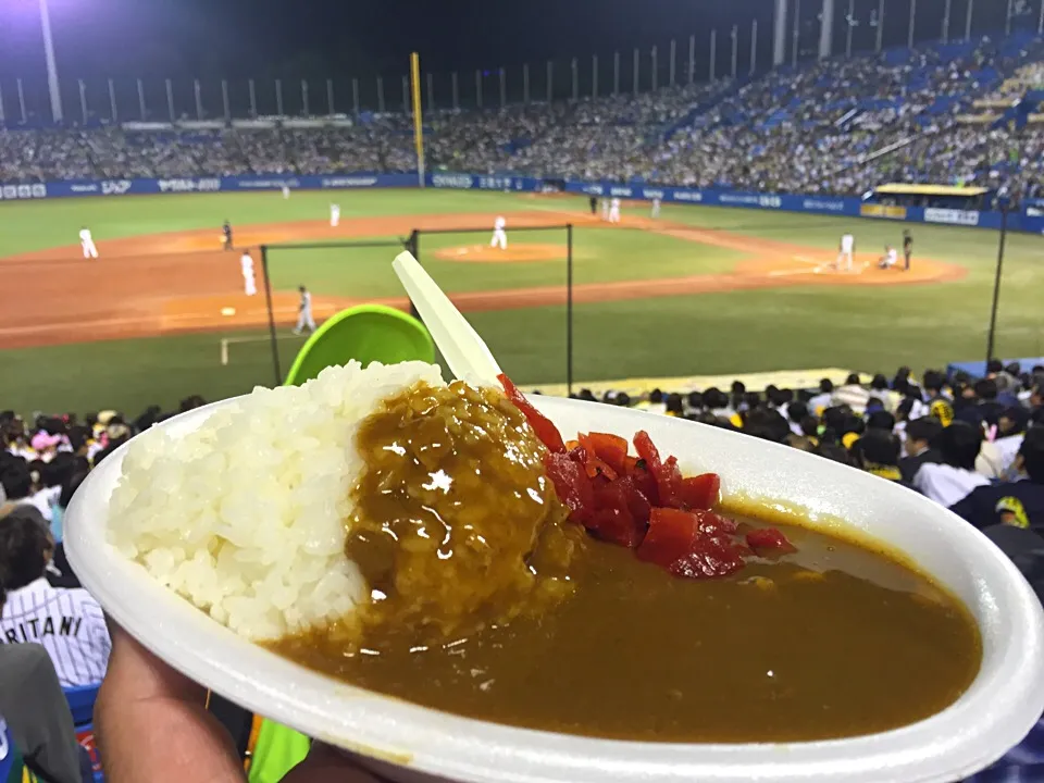 Snapdishの料理写真:お初神宮でのカレー大盛り、米多いww|たけうちさん