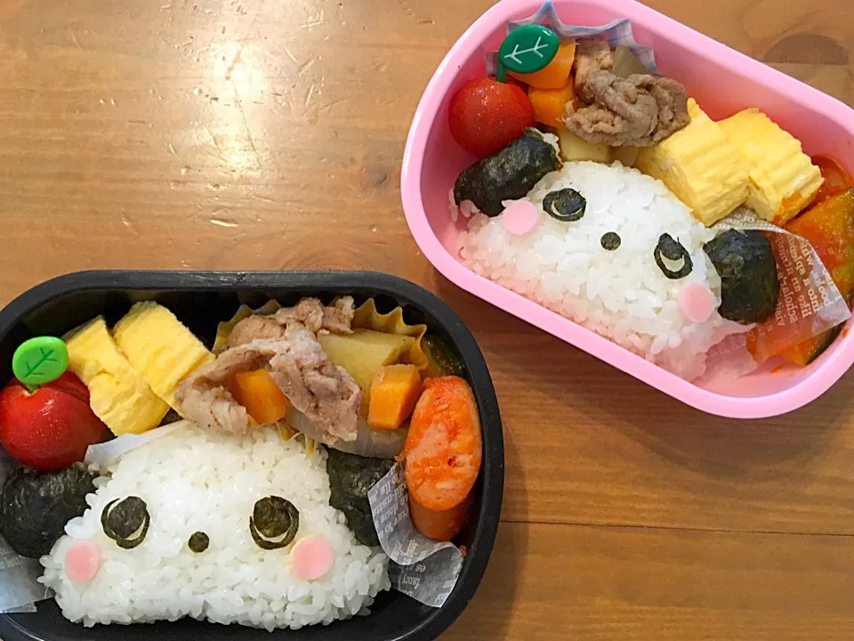 Snapdishの料理写真:5/23 兄妹弁当（年長＆年少）|くーまんもんさん