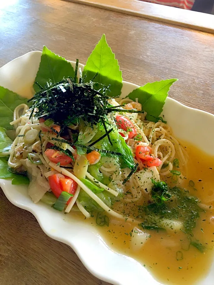 シーフード&夏野菜うどんパスタ🍴|chikako sugimoto357さん