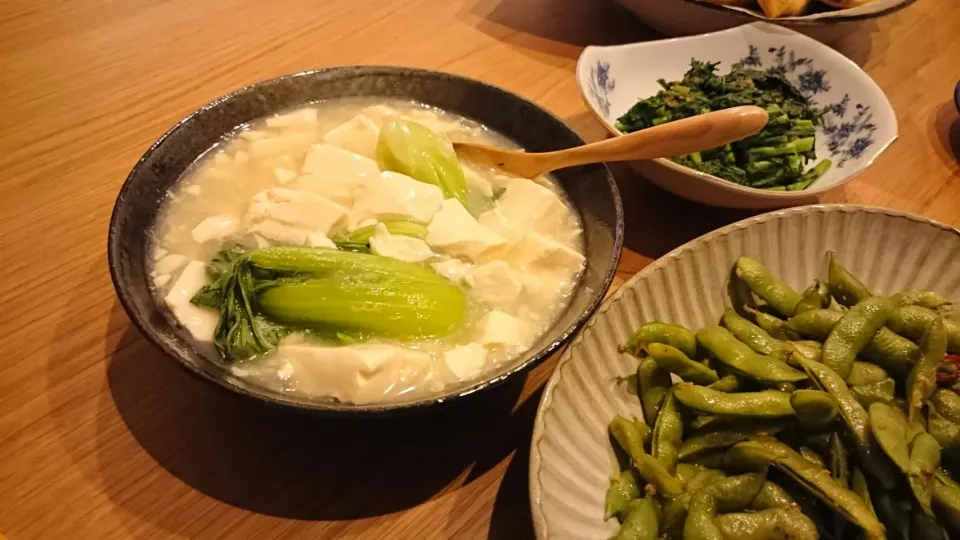 ホタテと豆腐、チンゲン菜煮|Naoさん