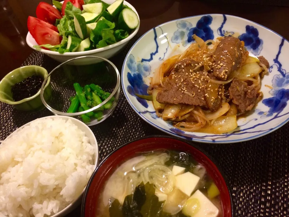 焼肉黒酢炒め定食|Jun  Sakamotoさん