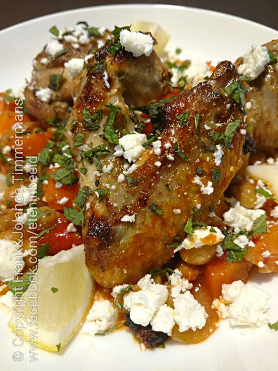 HARISSA ROAST CHICKEN WITH CHICKPEAS AND FETA|Frank&Jolanda - Eteninbeeldさん