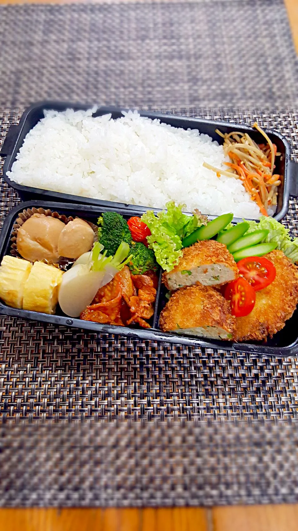 今日のお弁当❕マグロメンチカツ🐟🐟|クッキングオヤジさん