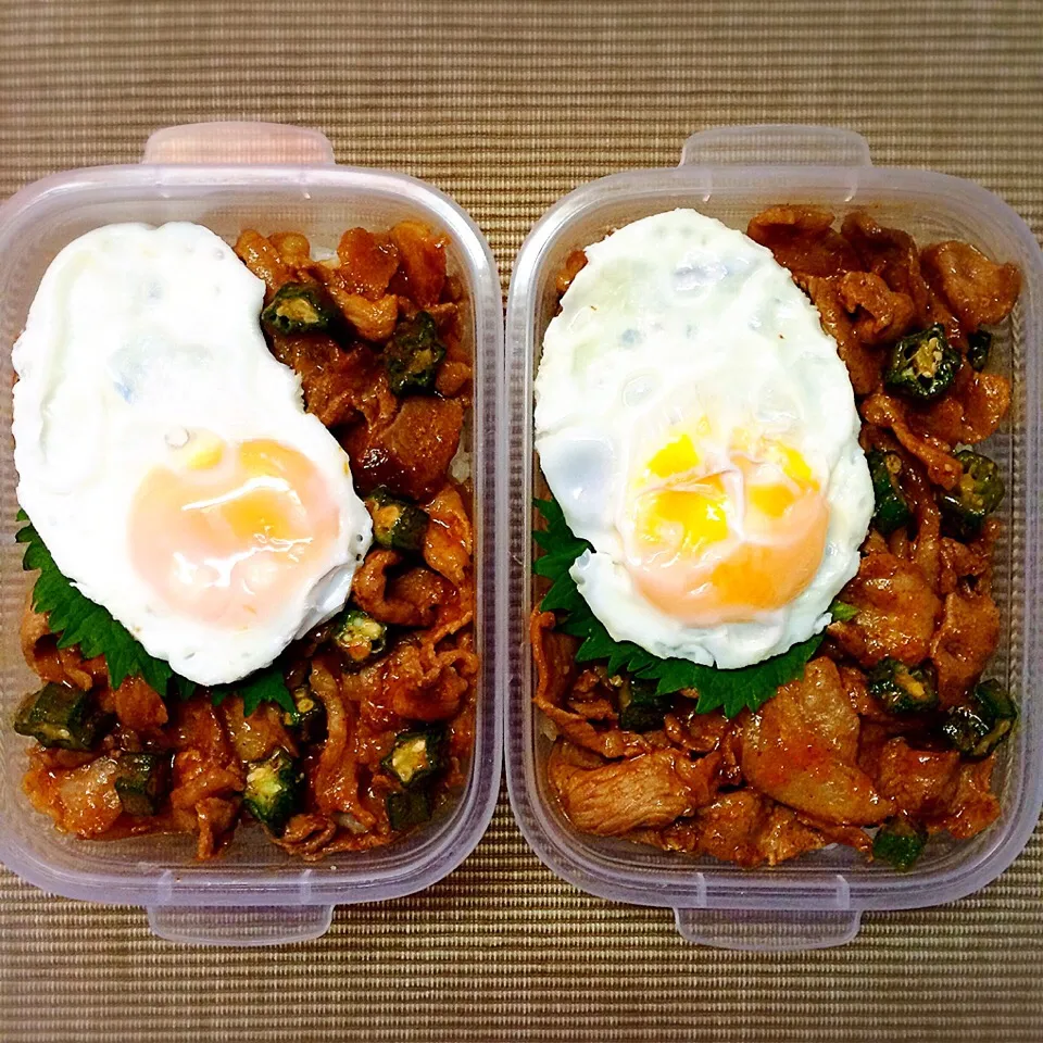 豚肉とオクラの味噌炒め丼|Reina Murataさん