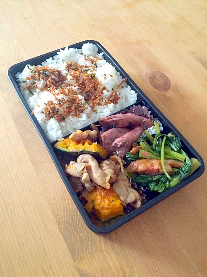 かぼちゃと豚バラの甘辛炒め弁当🍱|meyou..さん