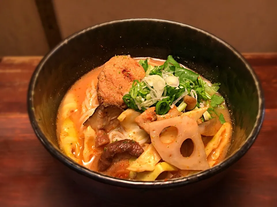 がんもと根菜のタイレッドカレーそうめん2|半田手延べそうめんの店 阿波や壱兆さん