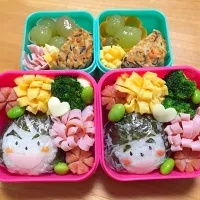 Snapdishの料理写真:似顔絵  遠足弁当|Nanamiさん