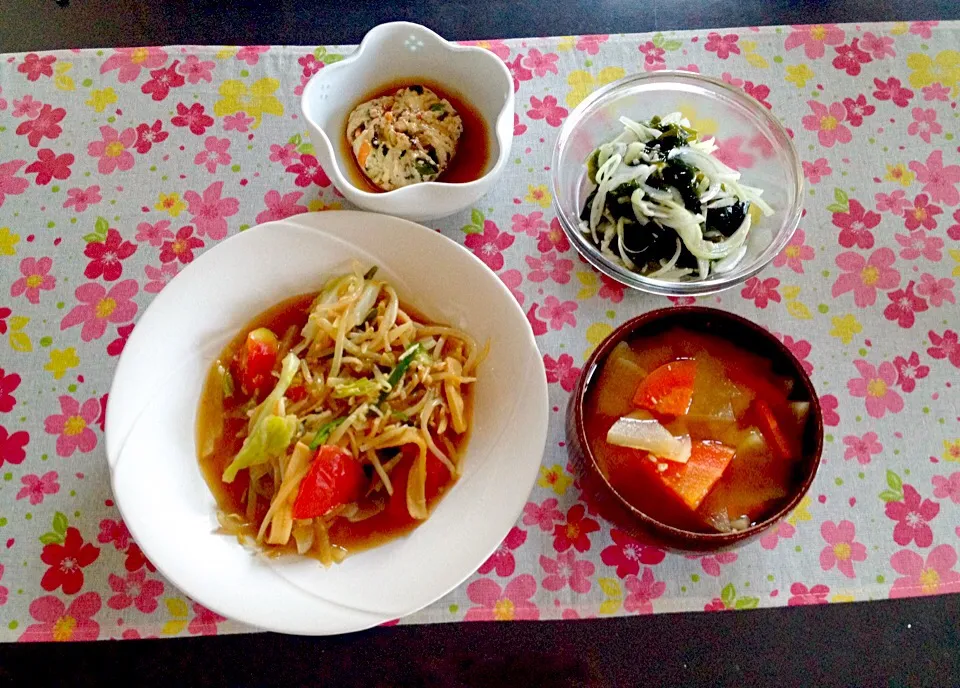 ベジ料理♡高野豆腐の野菜炒めのご飯|みよさん