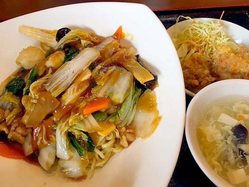 五目あんかけ焼きそばセット|ラビさん