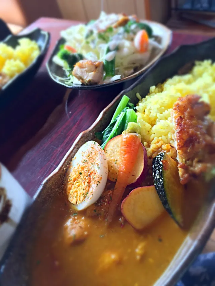 地鶏のチキンカレーセット|チカさん